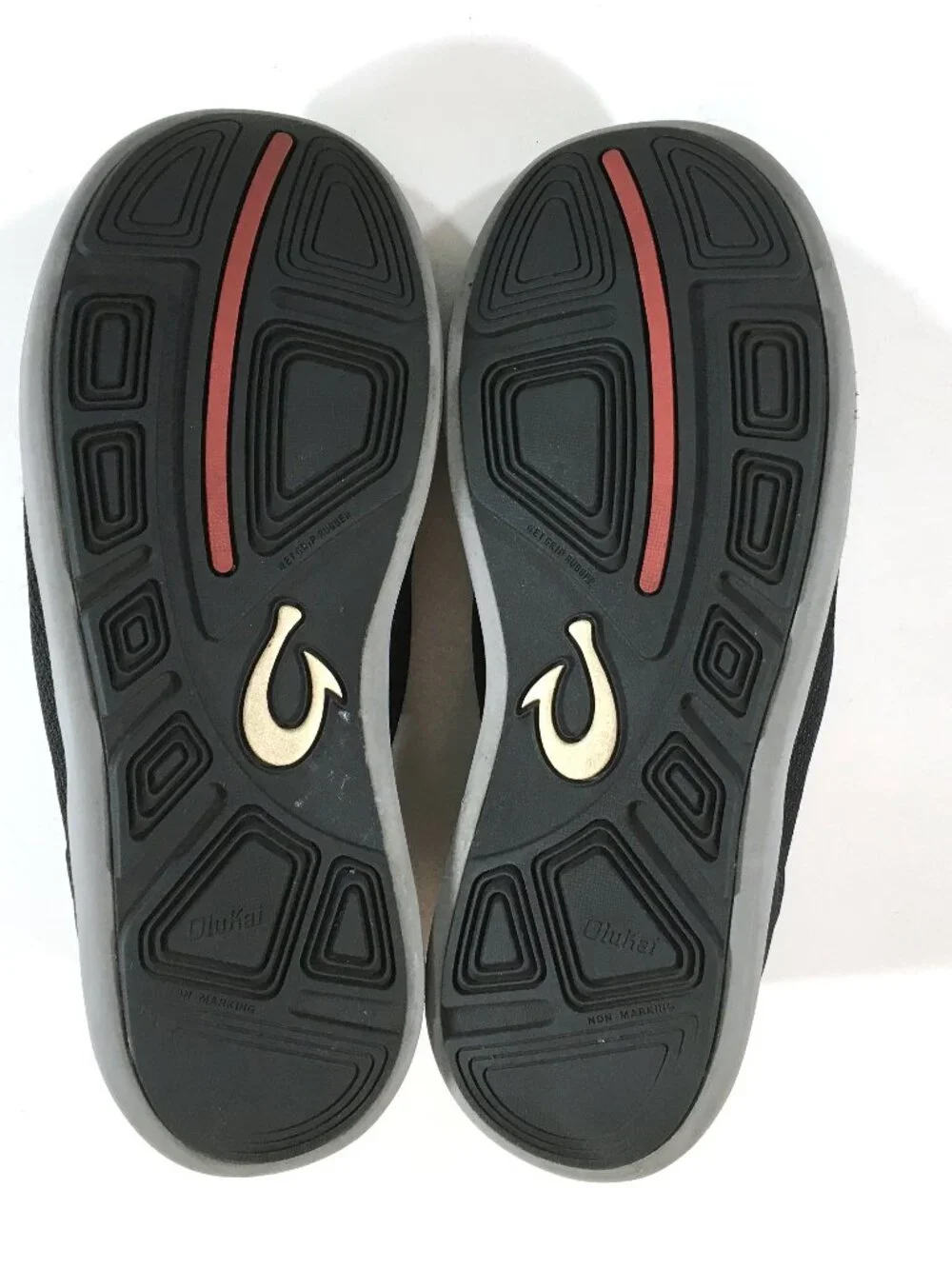 Olukai Nohea Pae Slip On Sneakers Mens Size 8.5 Black Mesh Drop in Heel
